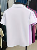 Men's Short Sleeve Formal Dress Shirt Solid Color Business Casual